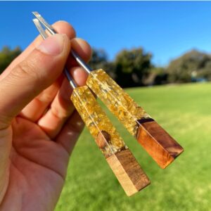 Couple of 24kt gold and burl flatheads